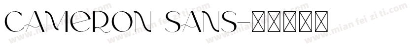 cameron sans字体转换